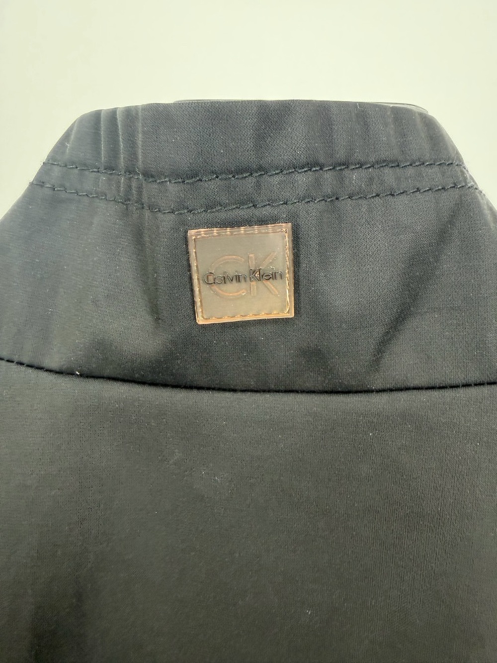 Calvin Klein Men’s Black Lightweight Zip Jacket Stand Collar Casual Coat Size L - Picture 6 of 15